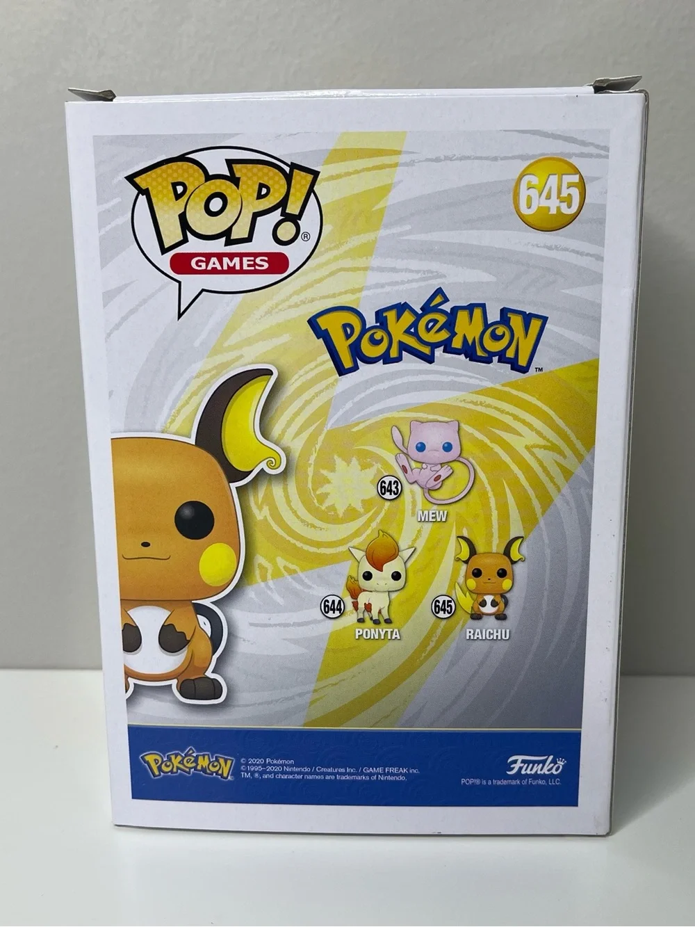 Funko Pop! Vinyl Figure: Pokemon Raichu #645 *Missing Interior Plastic Protector